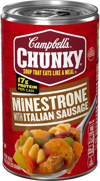 Campbell's Chunky Minestrone Soup with Italian Sausage