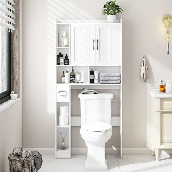 Vabches Farmhouse Over-The-Toilet Storage Cabinet