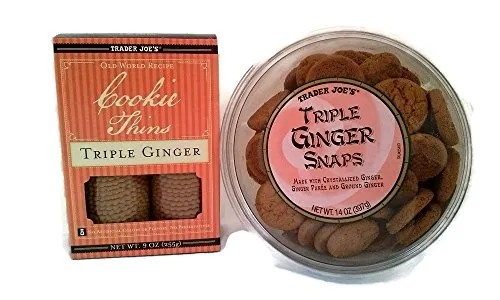 Trader Joe's Triple Ginger Snaps - 3 Pack (14 oz tubs each)