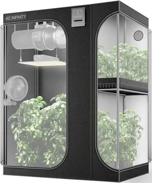 CLOUDLAB 864D, 2-in-1 Advance Grow Tent 5x4, Thickest 1 In. Poles, Highest Density 2000D Mylar Canvas, 60" x 48" x 80"