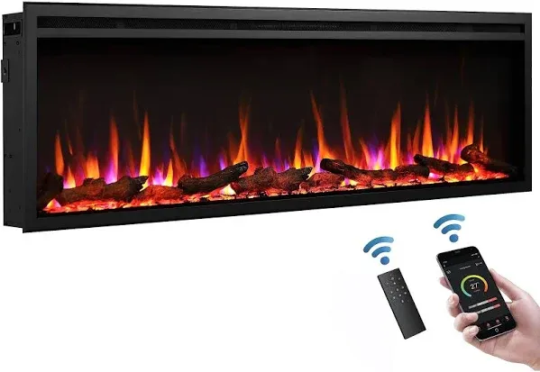 LegendFlame Austin in Wall Recessed & Wall Mounted Electric Fireplace (60")