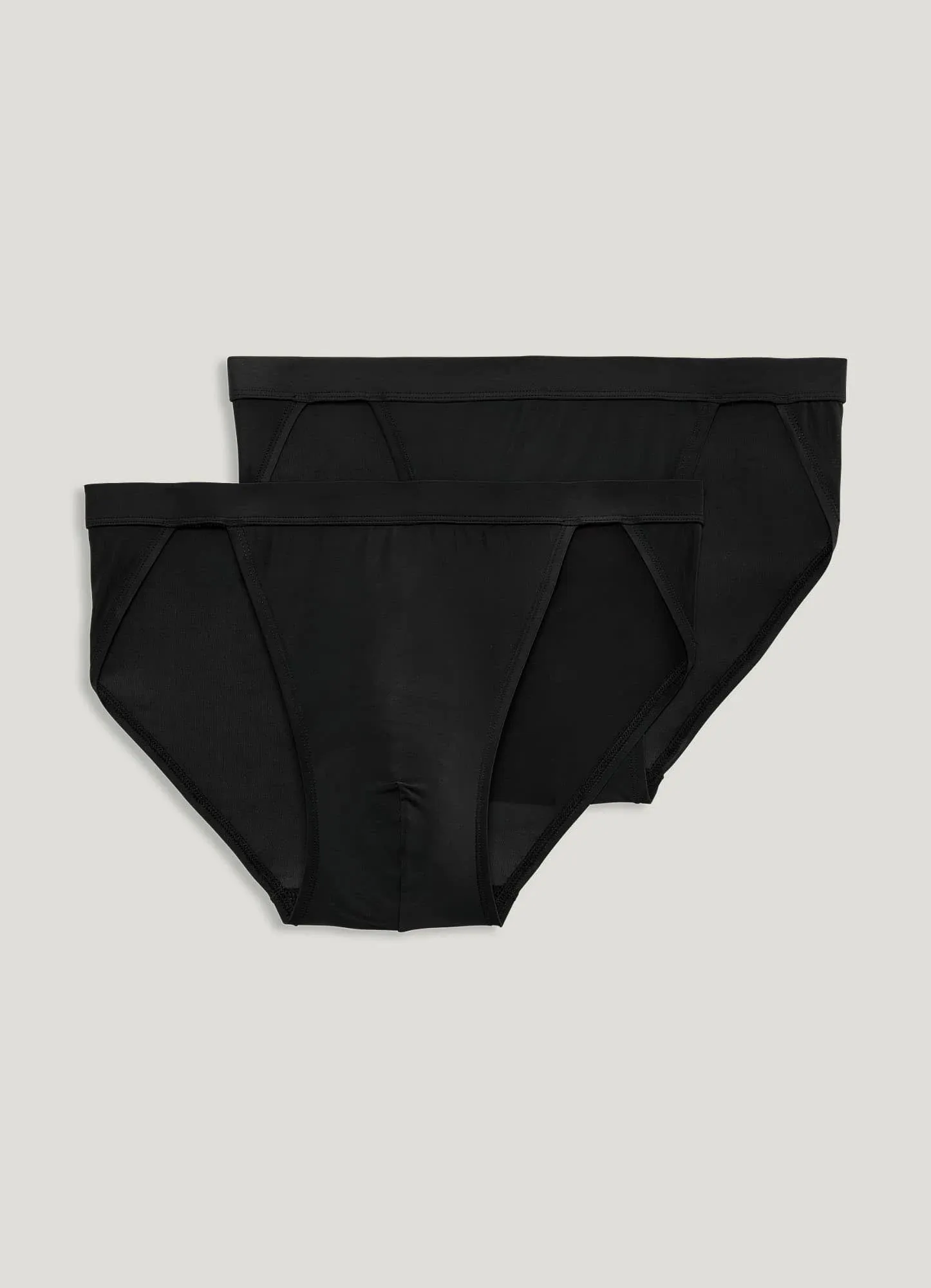 Jockey Men's Elance Microfiber String Bikini - 2 Pack in Black