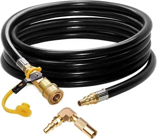 DOZYANT 12 FT Low Pressure RV Propane Quick Connect Hose and Conversion Fitting