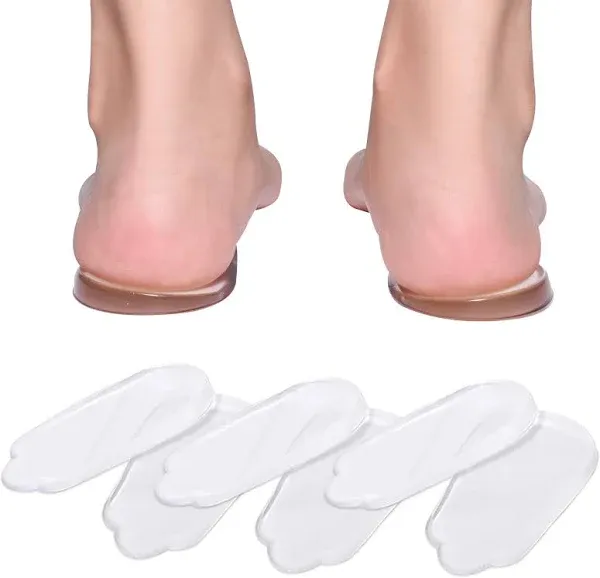 Medial & Lateral Heel Wedge Silicone Insoles, Supination & Pronation Corrective Heel Insoles, Gel Adhesive Shoe Inserts for Foot Alignment, Knock Knee Pain, Bow Legs, O/X Type Leg-3 Pairs