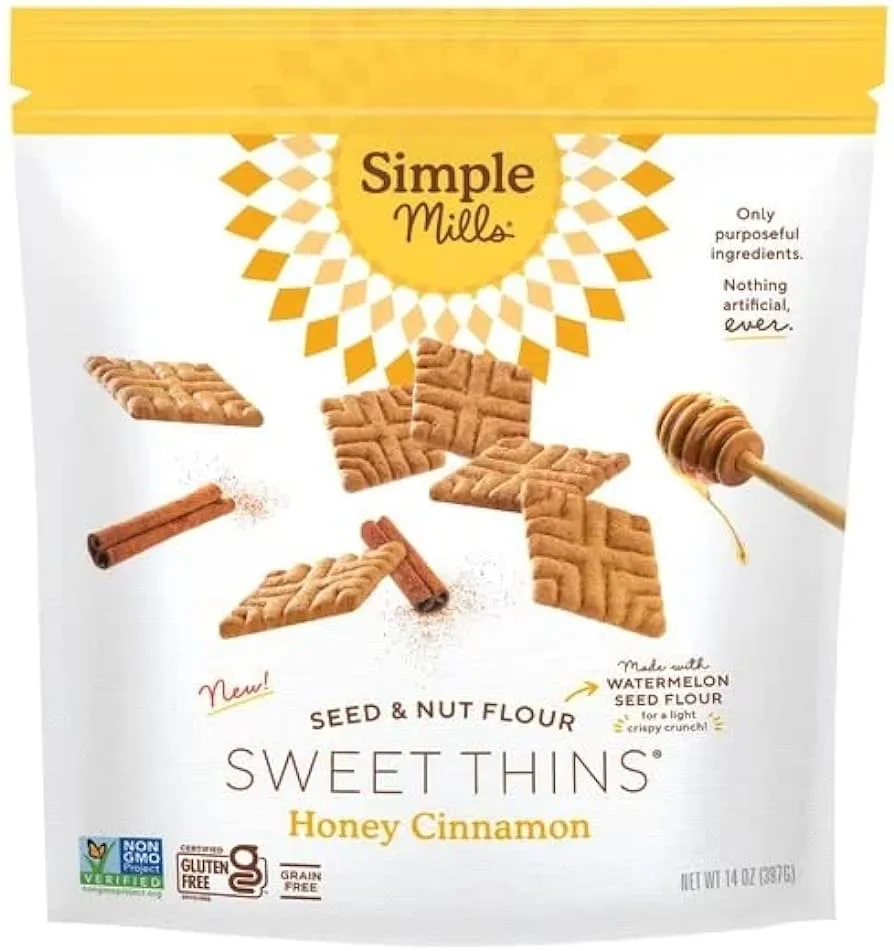 Simple Mills Sweet Thins HONEY CINNAMON Gluten Free 14 oz (397g) - BZ