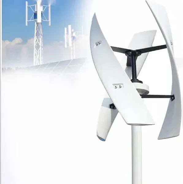 10000W Wind Turbines Generator, Low Noise Low Wind Speed Start 12V 24V 48V 220V Windmill Generator with Controller for Home (White)