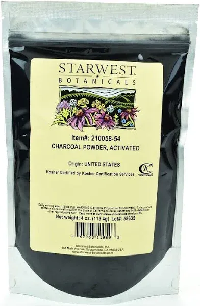 Starwest Botanicals Charcoal Powder