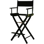 30 Directors Chair Black Frame-Black Canvas