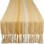 Dii Braided Stripe 108" Table Runner in Honey Gold