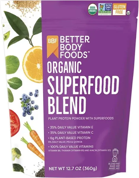 Betterbody Foods Organic Superfood Powder, 12.7 Oz