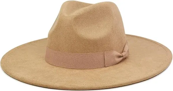 Big Wide Brim Fedora Hat for Women - Nashville Outfits Western Hats Women's Felt Panama Rancher Hat