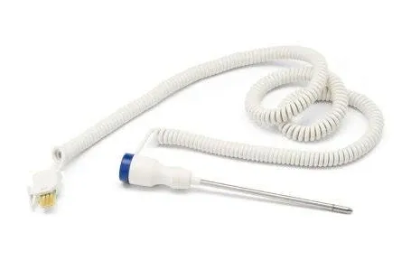 Welch Allyn 02895-000 Oral Temperature Probe and Well Assembly for Vital Monitors - Blue, 9' Cord