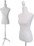 Female Mannequin Torso Dress Clothing Form Display Body Tripod Stand