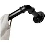 Rod Desyne 1 inch Pipe Blackout Curtain Rod, Black