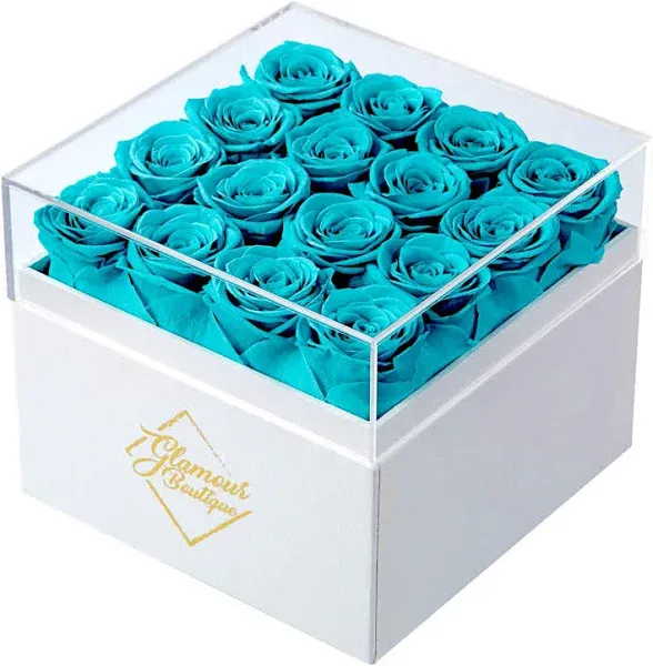 Preserved Roses in a Box - Valentines Day Gifts for Her &amp; Mom, 16-Piece Rose 