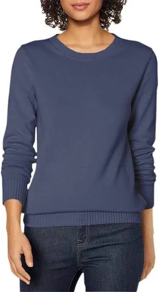 Amazon Essentials Women's 100% Cotton Crewneck Sweater (Available in Plus Size)