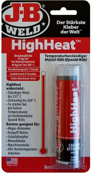 JB Weld HighHeat Heat-Resistant Epoxy Metal Putty