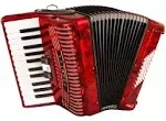 Hohner 1304-RED 48 Bass Piano Accordion Pearl Red | American Musical Supply