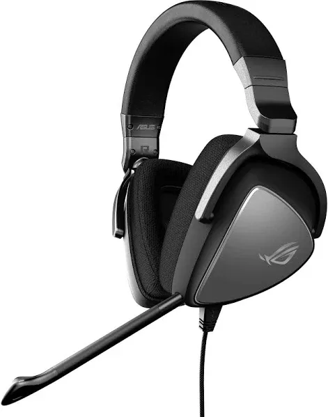 ASUS RGB Gaming Headset ROG Delta | Hi-Res ESS Quad-DAC, Circular RBG Lighting Effect | USB-C Connector for PCs, Consoles, and Mobile Gaming | Gaming Headphones with Detachable Mic,White