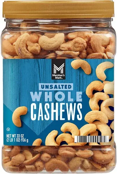 Member's Mark Unsalted Whole Cashews