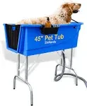 Shelandy Pet Grooming Bathtub Dog Wash Station, Blue, 45-in