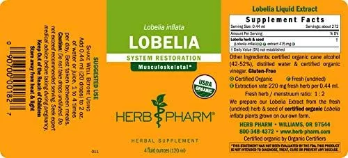 Herb Pharm Lobelia Liquid Extract