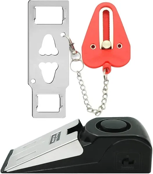 Upgraded Portable Door Lock &amp; Door Stop Alarm, Dual Protection Door Kit,Door ...