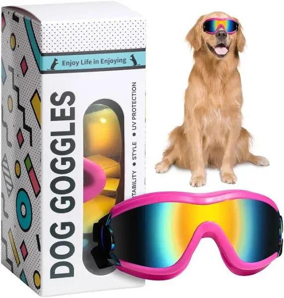 Pet Products Adjustable Dog Sunglasses Dog Goggles, UV Protection Wind Protection Dust Protection Fog Pet Glasses Eye Wear Protection