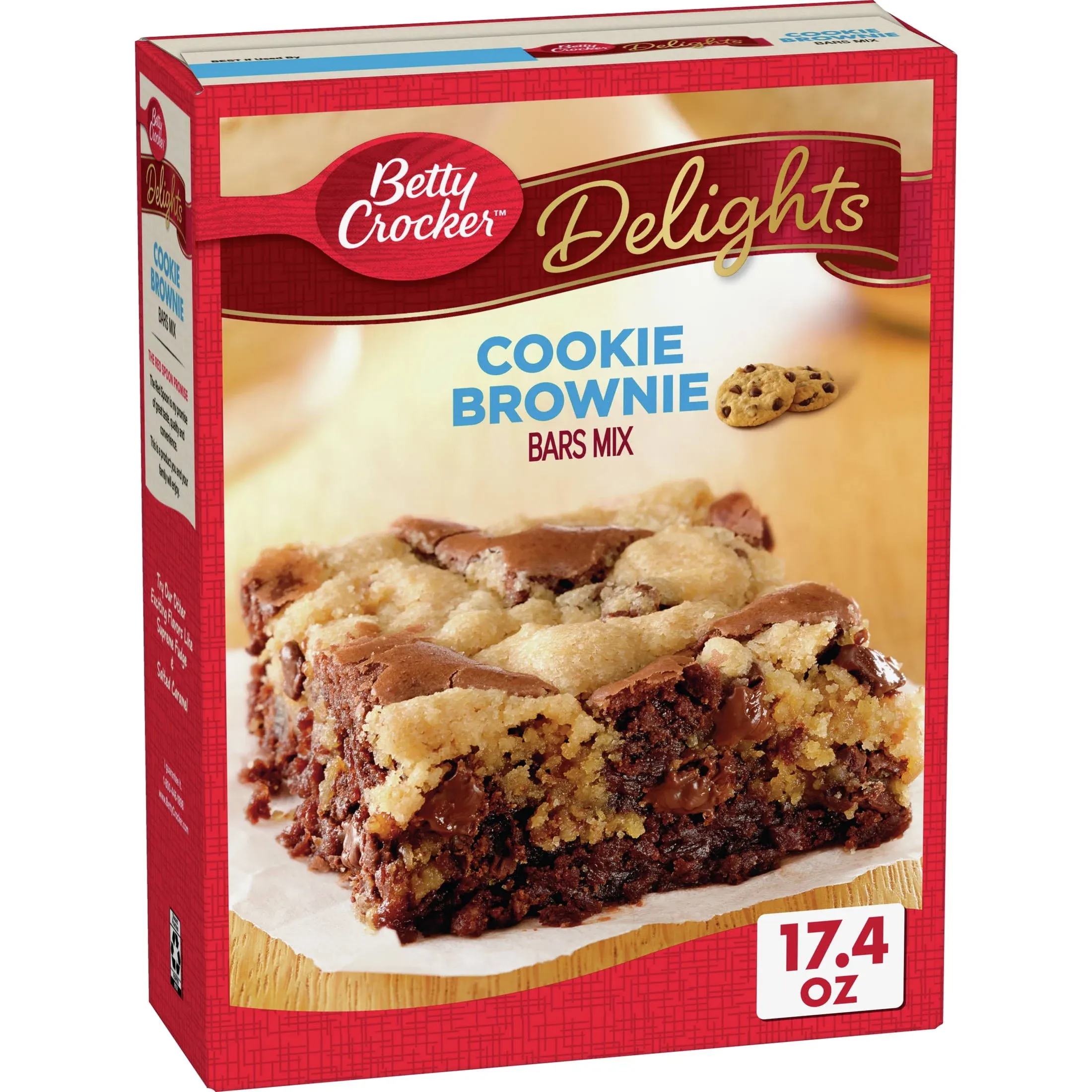 Betty Crocker Delights Bars Mix, Cookie Brownie - 17.4 oz