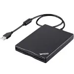 Tendak USB Floppy Disk Drive - 3.5 Portable USB External 1.44MB FDD Diskette Drive for PC Windows 78, Windows XP, Vista,for Mac Plug and Play Black