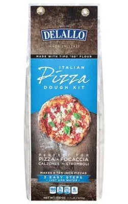 Delallo Italian Pizza Dough Kit, 17.6 Ounces (Pack Of 10)