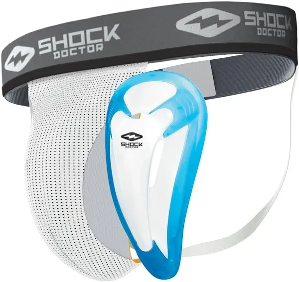 Shock Doctor Core Athletic Supporter with Bio-Flex Cup - White