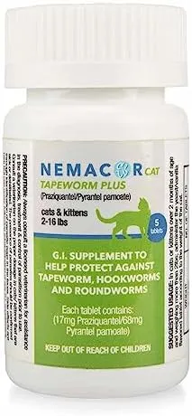 Nemacor Cat Tapeworm Plus, Vanilla/Yeast