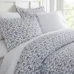 Kaycie Gray Fashion Collection 3 PC Burst of Vines Print Duvet Cover Set