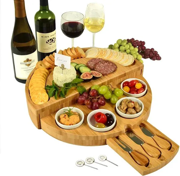 Picnic at Ascot Deluxe Bamboo Cheese/ Charcuterie Board