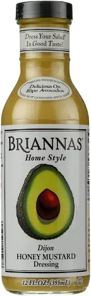 BRIANNAS Salad Dressing - Dijon Honey Mustard - Case of 6-12 Fl oz.