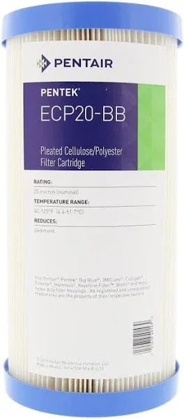 Pentek ECP20-BB Pleated Filter Cartridge