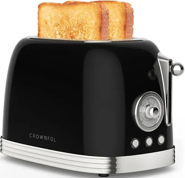 CROWNFUL 2-Slice Toaster (Certified Refurbished) Black