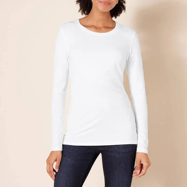 Amazon Essentials Women's Classic-Fit Long-Sleeve Crewneck T-Shirt