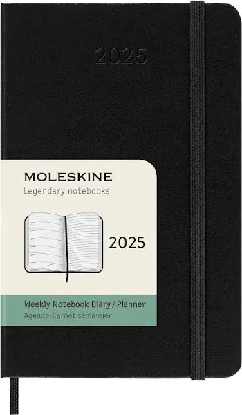 Moleskine 2025 12-Month Weekly Large Hardcover Notebook: Scarlet Red