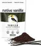 Vanilla Bean Powder - 0.5 oz - Premium 100% Pure Ground Tahitian Vanilla Bean Powder - For Cooking, Baking, Coffee, Smoothies & Desserts - No Fillers or Additives, Raw & Unsweetened - Native Vanilla