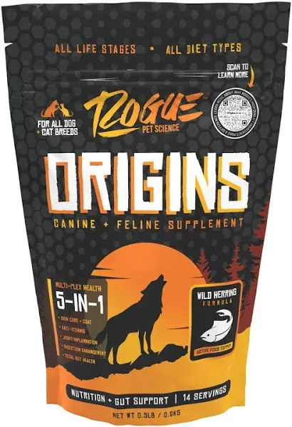 Origins Canine Supplement PORK, Rogue Pet, Fish Oil, Dog Supplement, Gut Health