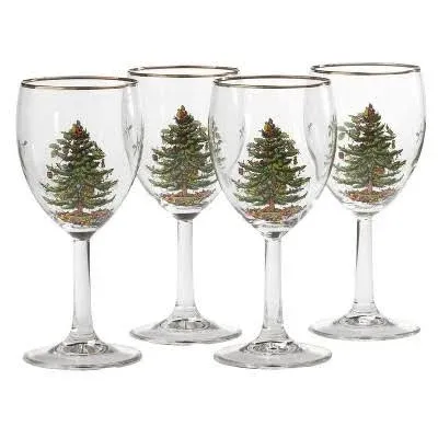 Spode Christmas Tree Wine Glasses (Set of 8)