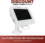 Discount Credit Card Supply DCCStands Swivel and Tilt Clover Mini/Clover Mini 3 Terminal Stand - Low Profile, White