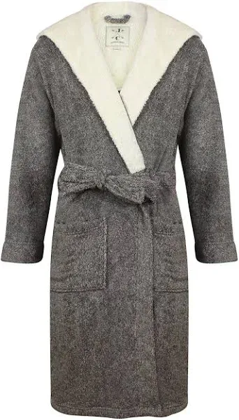 Men&#039;s Super Soft Hooded Robe, Gray Marl (sizes available)