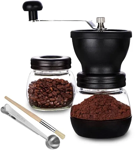 NEW Manual Coffee Bean Grinder with Ceramic Burr Hand Coffee Grinder Mill Small