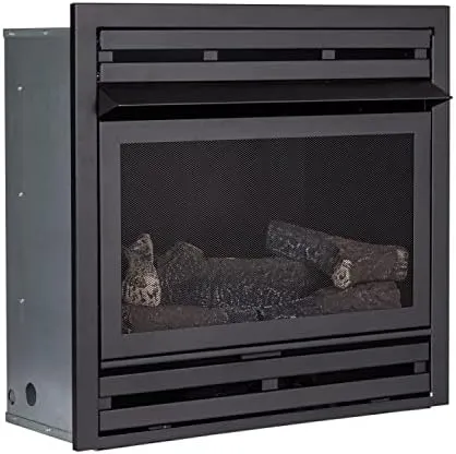 Pleasant Hearth 28 in. Zero Clearance Firebox with NG Gas Log Insert