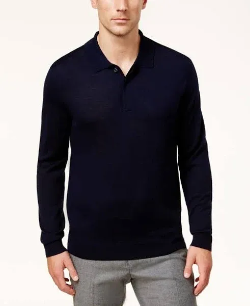 Club Room Men's Merino Wool Blend Polo Sweater