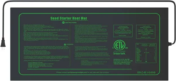 iPower Seedling Heat Mat Upgraded Technology Waterproof Durable Germination Station Warm Hydroponic Pad for Indoor Home Gardening Seed Starter, 48" x 20", Black