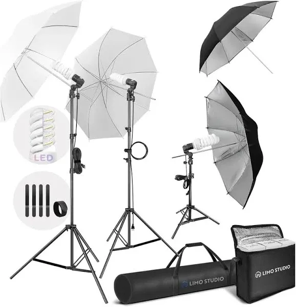 Photography Photo Portrait Studio 600W Day Umbrella Continuous Lighting Kit Aid